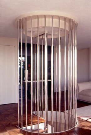 Photo: Duplex Hi-Rise Condominium, Ornamental Stair in Living Room